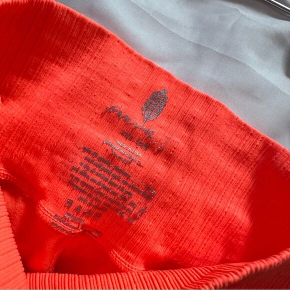 Free People FP Movement good karma bright coral flare high rise yoga leggings - Picture 5 of 12